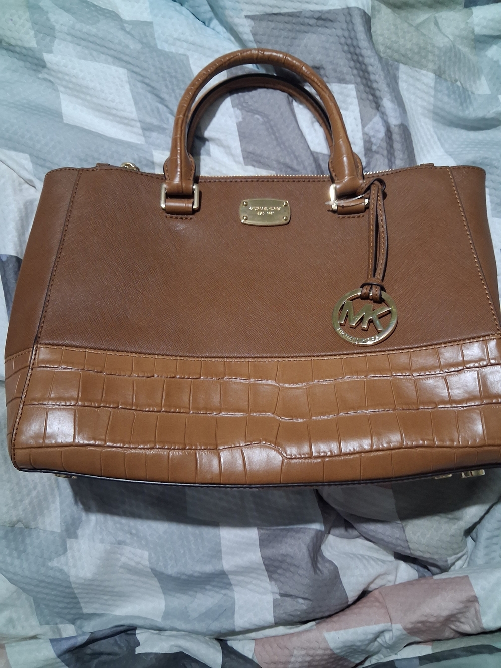 Michael Kors Tan Structured Tote Bag
